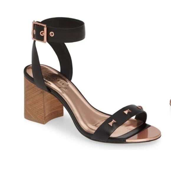 2/$25 Ted Baker Biah Sandals Heels Block Heel Bows Feminine Lovecore Girly 9 - Picture 1 of 13